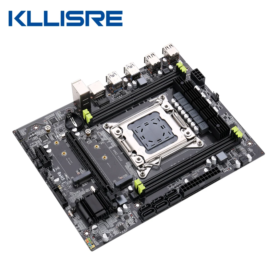 Kllisre X99 материнская плата с Xeon E5 2620 V3 LGA2011 3 CPU 2шт X 4 ГБ = 8 Гб 2400 МГц DDR4