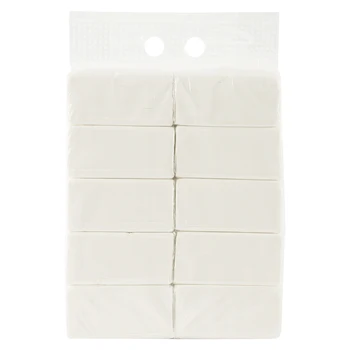 

10 Packs of Disposable Paper 3 Layers of Native Wood Soft Toilet Paper Pulp Household Roll Paper for Home Kitchen Bathroom