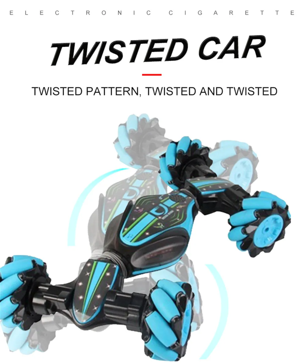 

RC Cars 2.4G children four-wheel drive remote control car gestures induction light music deformation climbing off-road vehicle