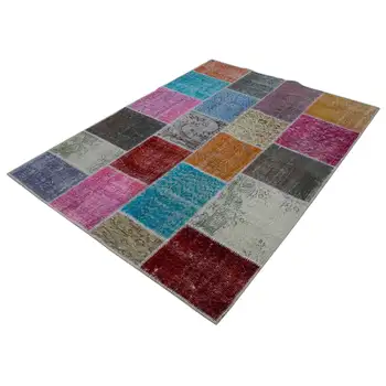 

145x201 Cm Multicolor Handmade Patchwork Rug-5x7 Ft