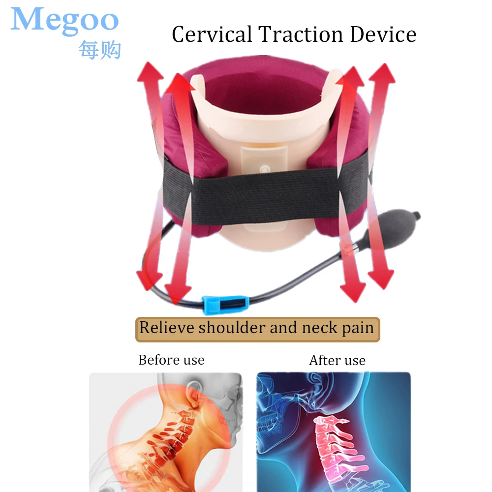 New Portable Inflatable Medical Shoulder Neck Tractor Reduce Pain Relax Masssager Cervical Neck Traction Posture Correction