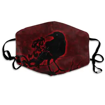 

Raven Crow Washable Reusable Mask, Cotton Anti Dust Half Face Mouth Mask For Kids Teens Men Women With Adjustable Ear Loops