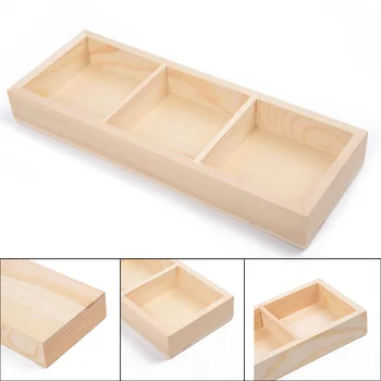 

White Ceramic Cute Succulent Cactus Plant Pot With Bamboo Tray –3Grids