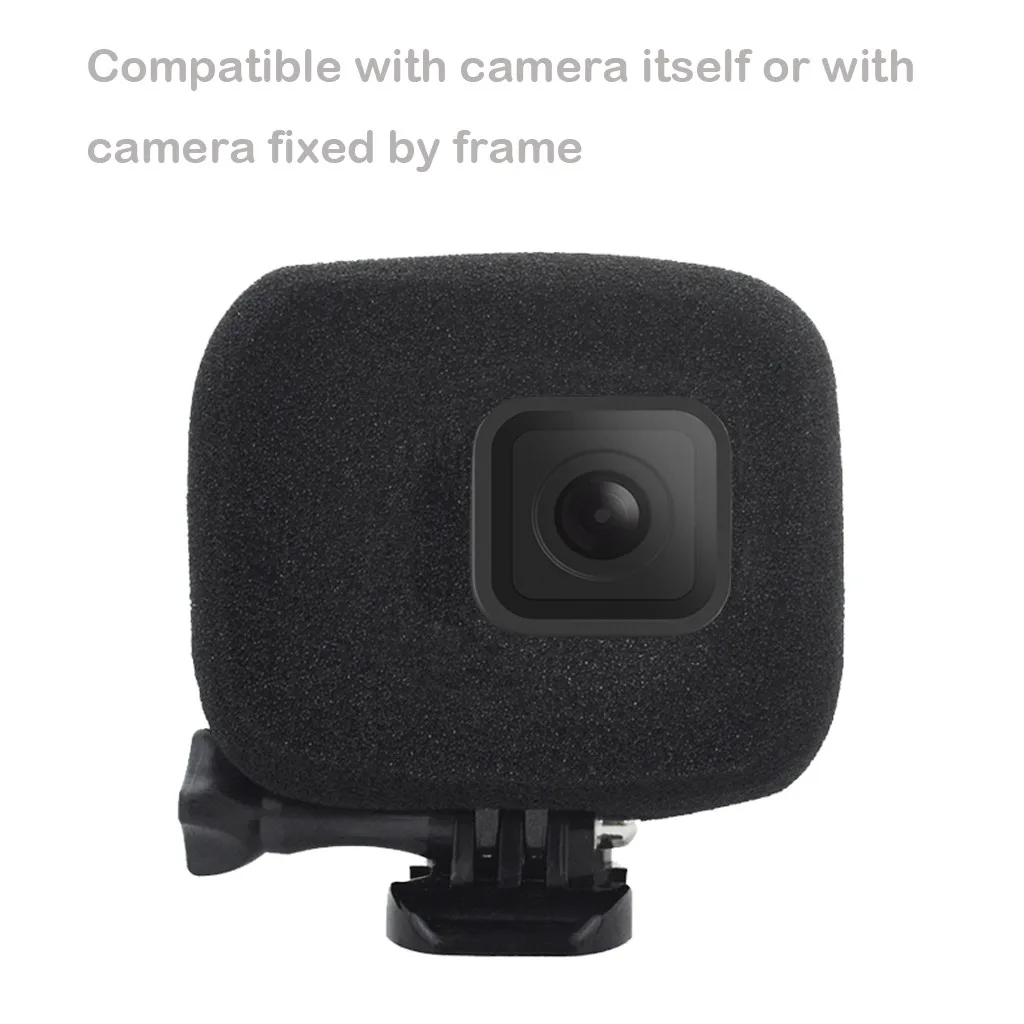 OMESHIN ветрозащитная крышка высокая губка Звукопоглощающая хлопок для GoPro 8 черный портативный удобный чехол для камеры