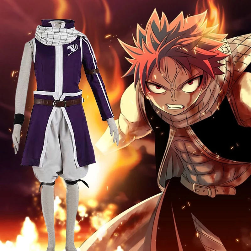 

Фиолетовый косплей-костюм Natsu Dragneel на Хэллоуин Рождество