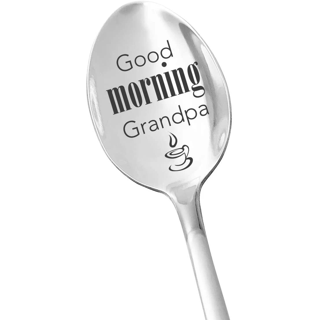 Chillake Best Grandpa Gifts Good Morning Grandpa Ice Cream Lover Stainless Steel Engraved