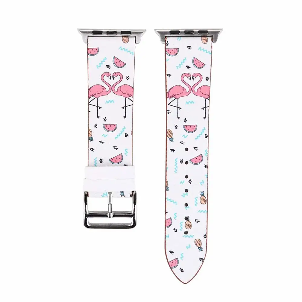 Ремешок для наручных часов Apple Watch Series 4/3/2/1 ремешок 38 мм 42 44 мм 40 мм кожаный Bling наручных часов Iwatch, ремешок для наручных часов с блестками - Цвет ремешка: fruit