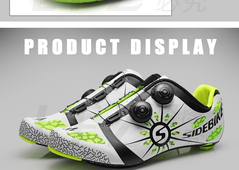 Sidebike углеродная велосипедная обувь для шоссейного велосипеда Мужская гоночная профессиональная спортивная велосипедная обувь самозакрывающаяся велосипедная size40-46 дышащая