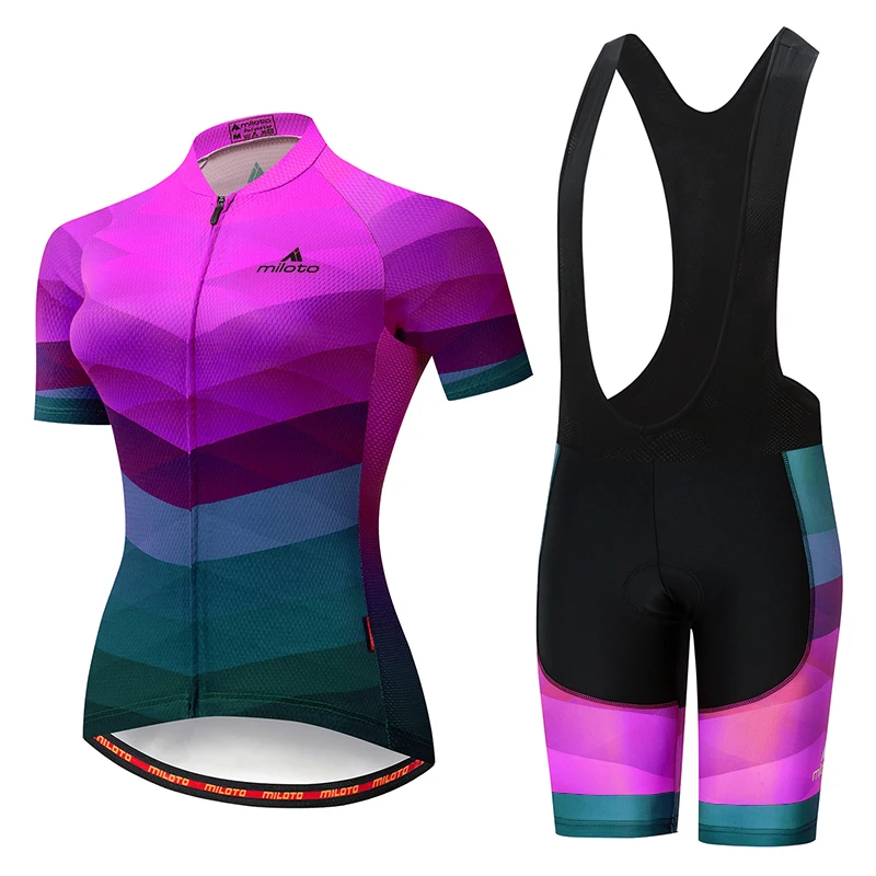 Cycling Jersey Sets Women Triathlon Short Sleeve Skinsuit Maillot Bicycle Clothing Bike Shirts