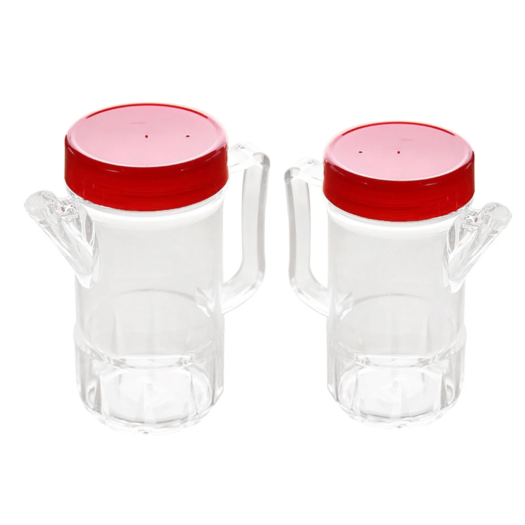 2x Acrylic Olive Oil & Vinegar Bottles Spice Jars Cruet 500ml/380ml for Cooking