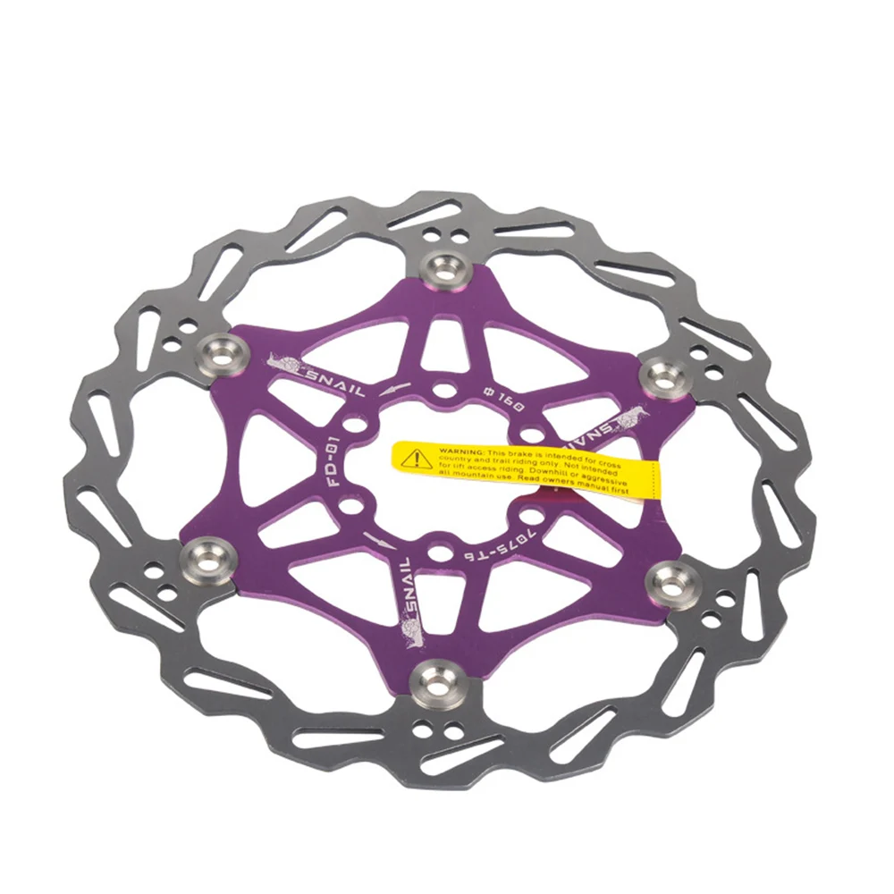 purple160mm 2х велосипедный Дисковый Тормоз MTB DH тормозной поплавок плавающие дисковые роторы 160 мм гидрические тормозные колодки поплавок роторы запчасти для велосипеда - Цвет: purple160mm