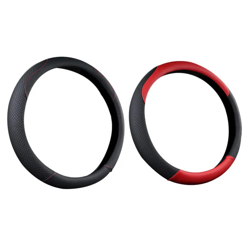 

Universal 15 Inch 38cm Car Steering Wheel Cover Micro Fiber Leather Two-Tone Leather Auto Steering Wheel Cover