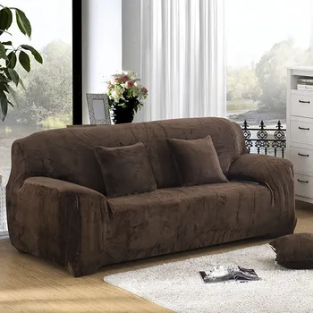 

Winter thick solid color plush sofa cover universal non-slip all-inclusive combination sofa cover stretch fabric sofa Slipcover
