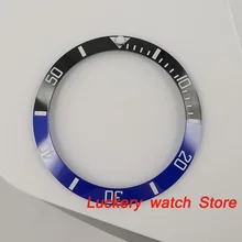 38 мм черный и синий керамический Безель белые метки подходят для 40 мм SUB GMT мужские watch-Q18