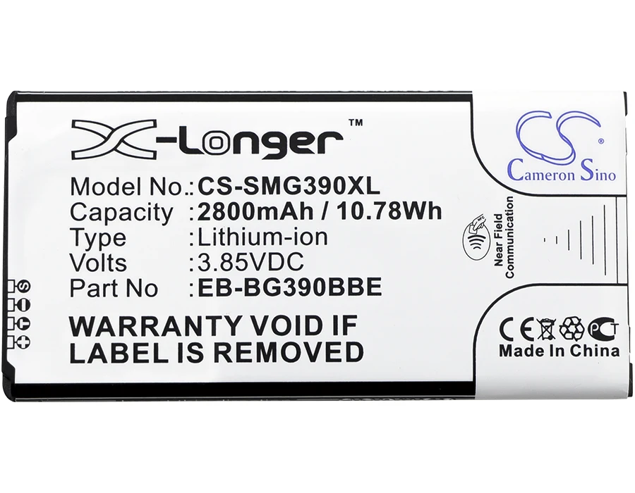 Cameron sino 2800 мА/ч, батарея для SAMSUNG Galaxy Xcover 4 TD-LTE SM-G390 G390F G390W G390Y EB-BG390BBE BG390BBEGWW