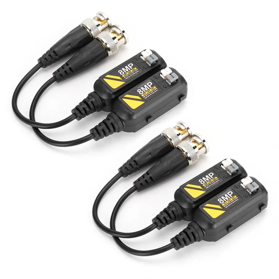 Передатчик с витой парой 2 пары мужской кабель передатчика с витой парой 8MP HD CVI/AHD/TVI/CVBS BNC