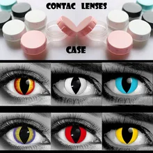 Аниме Косплей Контактные линзы для глаз линзы кошачий глаз контактные линзы с цветными контактами Хэллоуин Цвет ed контактные линзы чехол