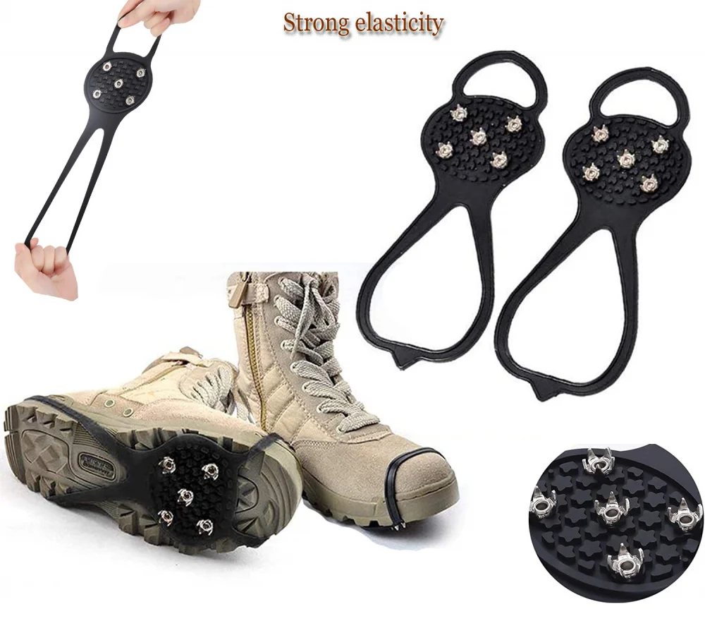 Ice Non Slip Snow Shoe Spikes Grips Cleats Crampons Winter Climbing Safety Tool Anti Slip Shoes Cover Outdoor Crampones 1