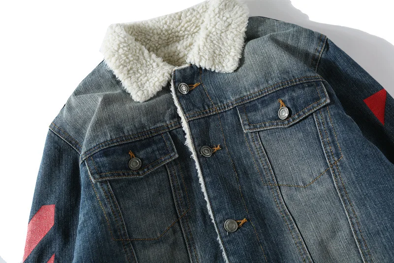 Популярная брендовая ковбойская одежда из овечьей шерсти, весенне-осенняя новая стильная модная джинсовая куртка большого размера