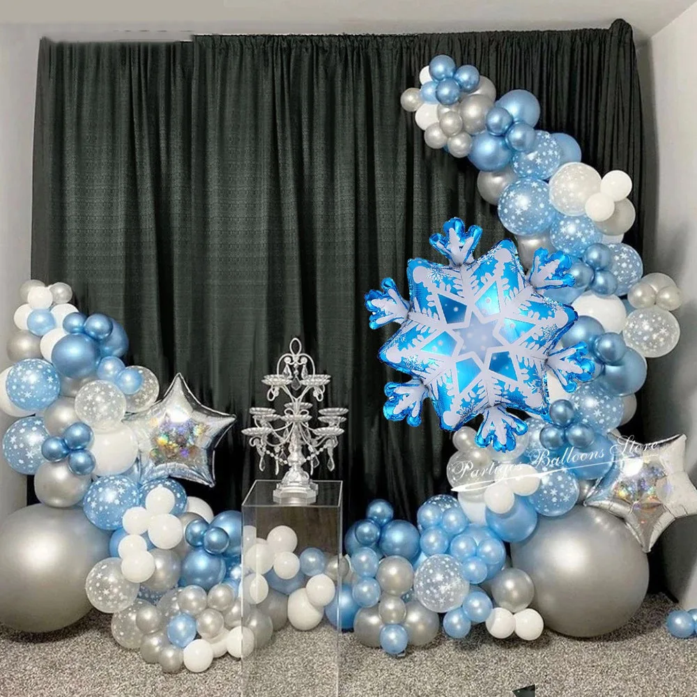 132pcs-Snowflake-Balloon-Garla