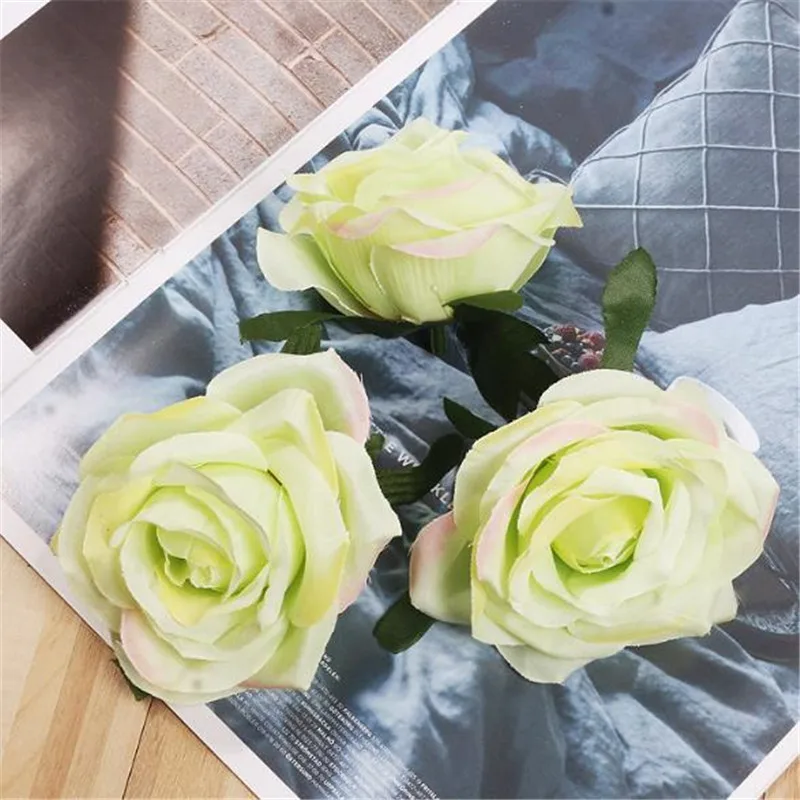 48P ДИА. 3,35 см/"искусственные розы головы моделирования розы для DIY свадьбы рождественской вечеринки дома Цветочная декоративная стена украшения