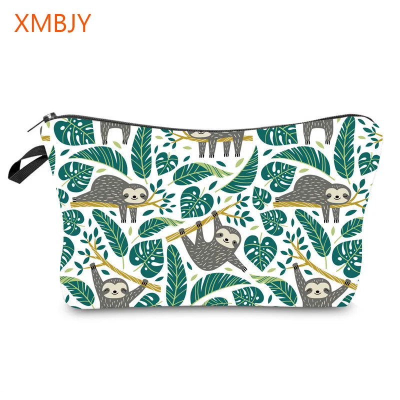 

Waterproof Cosmetic Organizer Bag Makeup Bag Printing Cute Sloth Cosmetic Bag Fashion Women Multifunction Bag For Travel Home