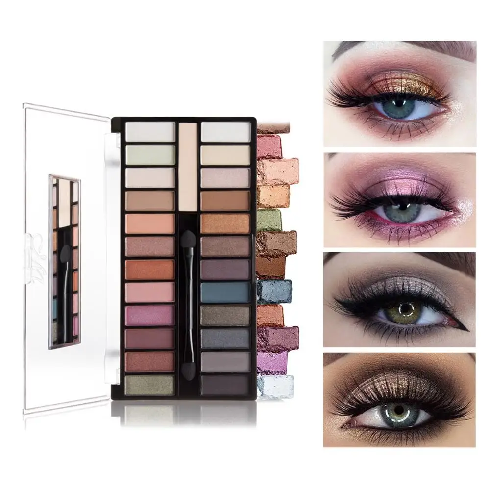 

24 color Glitter Eyeshadow Makeup Palette Eye Base Cream Renaissance Matte Pearlescent Eye shadow Pale Cosmetics E423 New