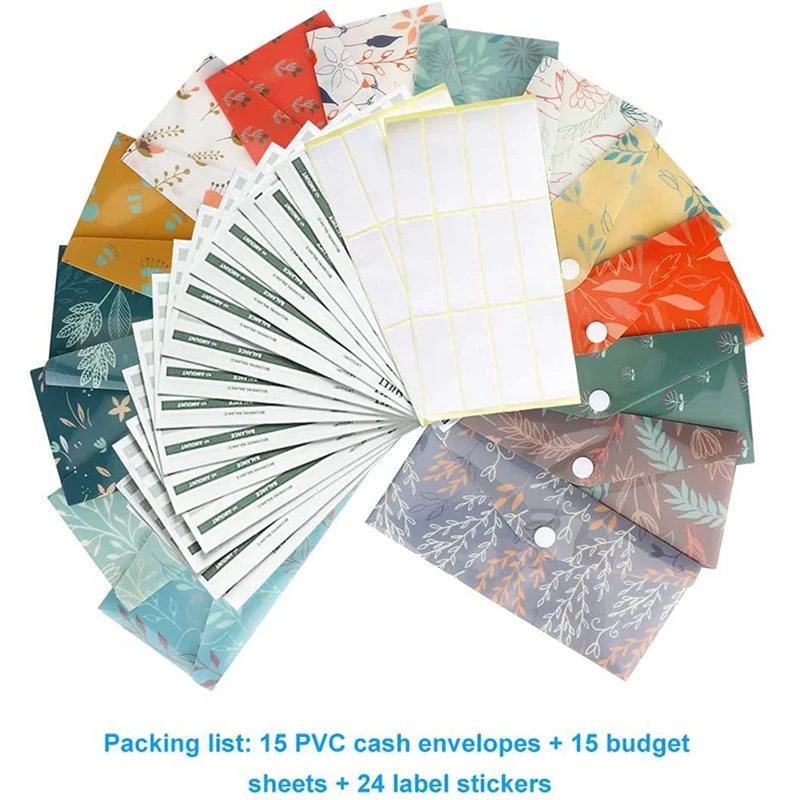 Waterproof Cash Budget Envelope Reusable Plastic Money Envelopes For Budgeting And Saving