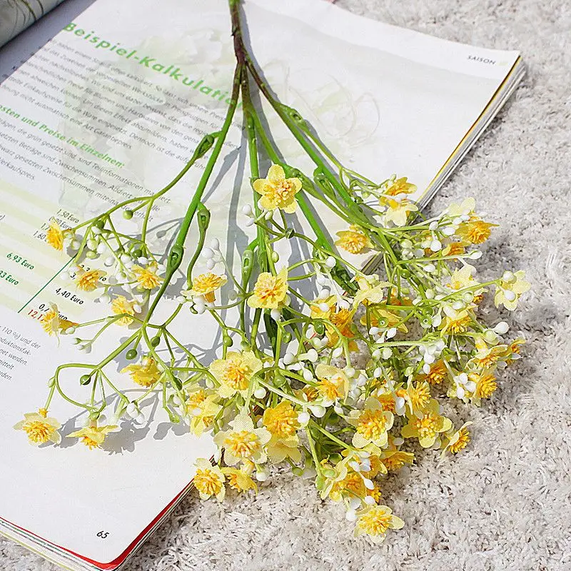 1 комплект Gypsophila невесты с пластиковым цветком Свадебные вазы для домашние декоративные предметы Кашпо с рисунком искусственные растения - Цвет: 6
