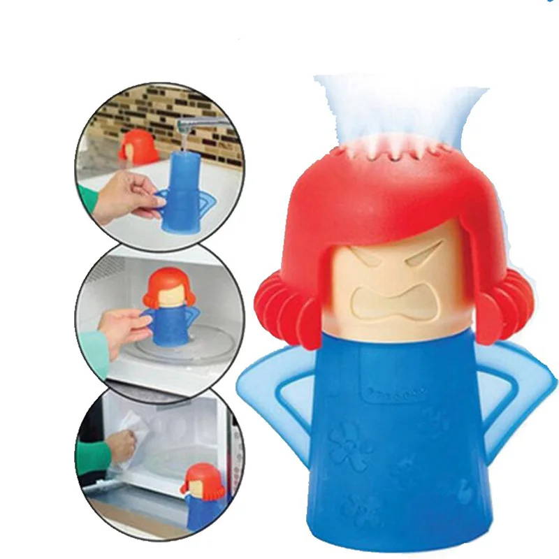 Angry Mom Model Microwave Cleaner Easily Clean Oven Steam Cleaner Appliances for The Kitchen Refrigerator Cleaning 5