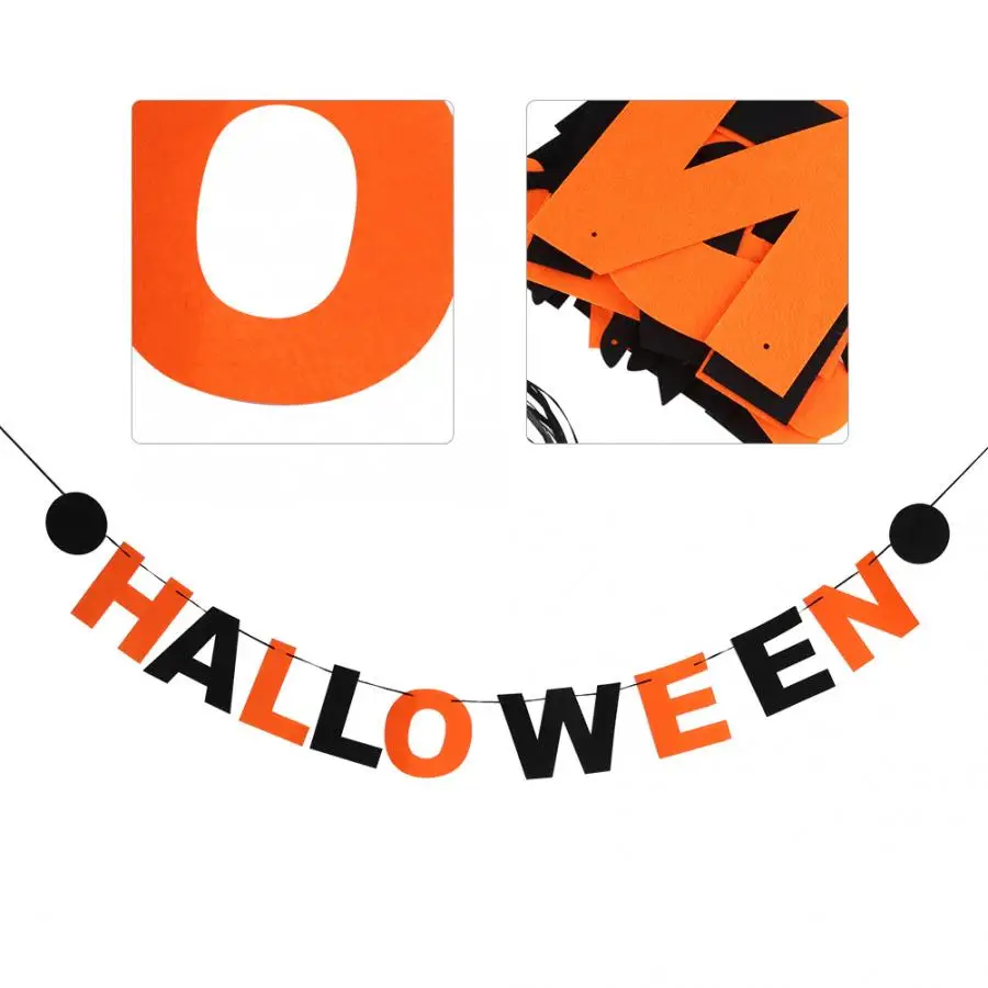 7 различных типов с надписью Happy Halloween подвесные украшения флаг овсянка гирлянда для DIY Декор вечерние украшения