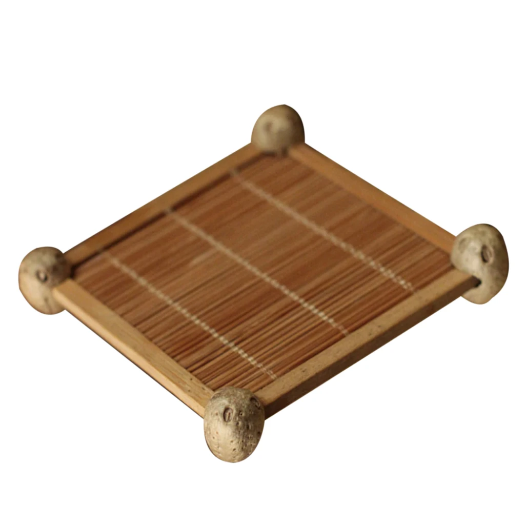 Bamboo Wooden Tea Cup Mat Coaster Kitchen Cup Bowl Holder Dish TeaPot Mat