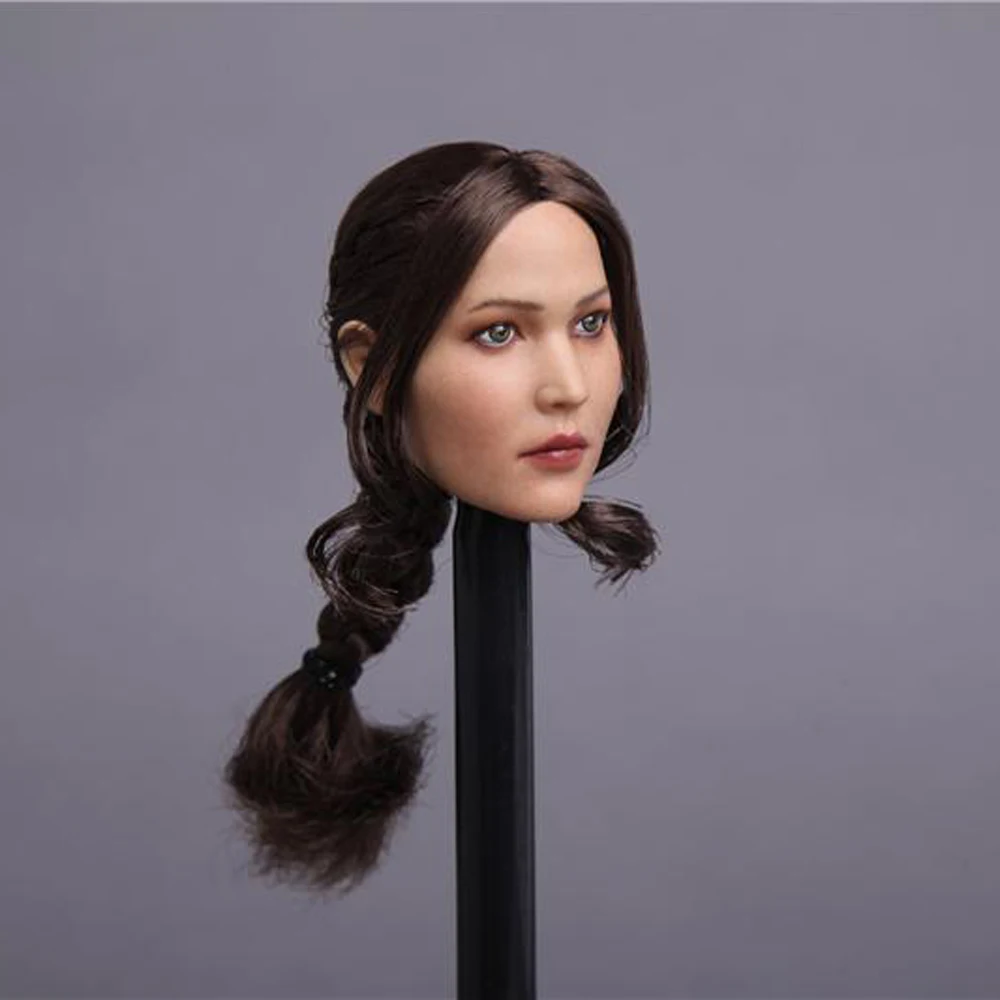 

1/6 Scale Female Figure Accessory Jennifer Lawrence Compiled Hair Head Sculpt Model GC003 for 12 inches Action Figure Body
