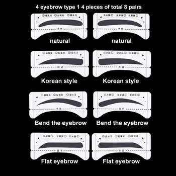 

8 Pairs Eyebrows Mold Thrush Cards Stickable Artifact Thrush Aid Card Eyebrows Mold Thrush Card Eyebrow Makeup Tools Comestic