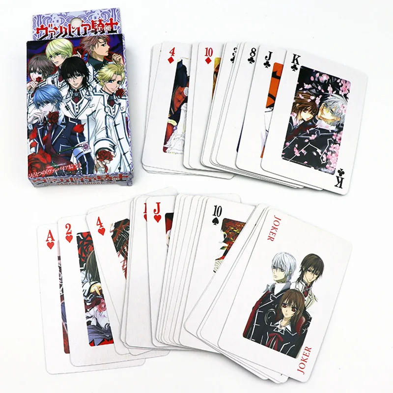 he man toys Vampire Knight Poker Toy Kiryuu  Zero Kaname Yuuki Playing Deck Board Game Card Anime  Character Gift Cards hulk toys Action & Toy Figures