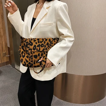 

Women Zebra Leopard Animal Print Handbags Lady Shoulder Underarm Top-handle Bag Fashion Exquisite Shopping Bag