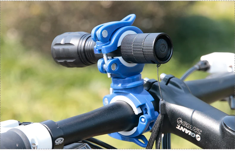 Deemount Bicycle Light Bracket Bike Lamp Holder LED Torch Headlight Pump Stand Quick Release Mount 360 Degree Rotatable HLD-211