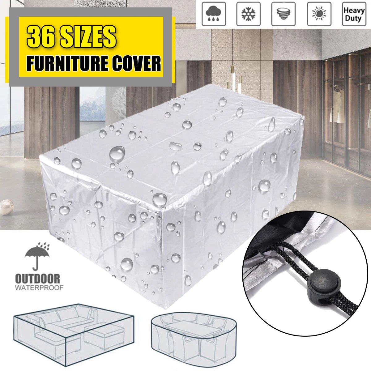 Outdoor Furniture Covers Waterproof Patio Garden Cover Rain Snow Table Sofa Chair Protection covers Dust Proof Cover