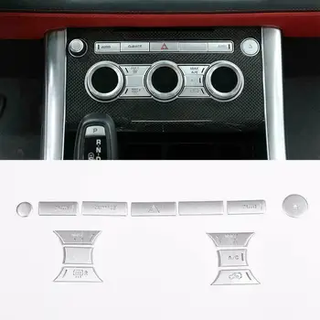 

Silver Central Air Volume Control Button Cover For Land Rover Range Rover Sport 2014-2017 High Quality Aluminum Alloy Cover