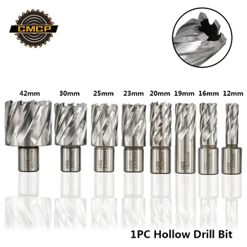 

CMCP 1pc HSS 12/16/19/20/23/25/30/42mm Core Drill Bit Weldon Shank Hole Saw Hollow Drill Bit For Metal Drilling Tools
