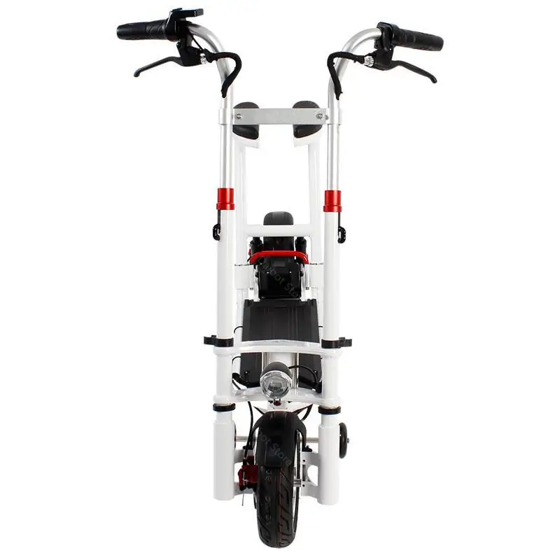 Electric Motorcycle For Adult Electric Bicycles 10 Inch 48V 350W 10.4AH Folding Electric Bike Training WheelsRemovable Battery (1)