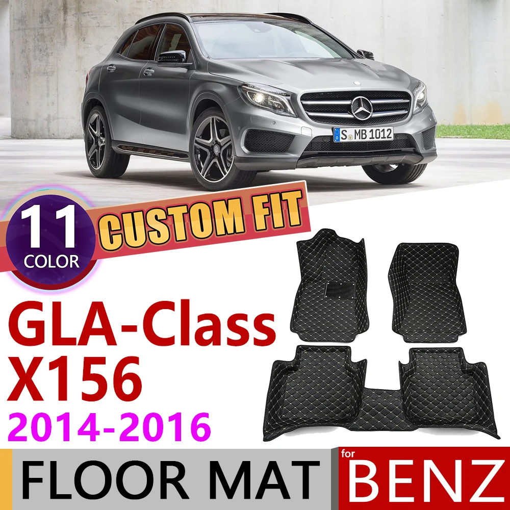 Кожаные автомобильные коврики на заказ для Mercedes Benz GLA Class X156 2016X156 5 мест коврик для ног Аксессуары для ковров 200 260