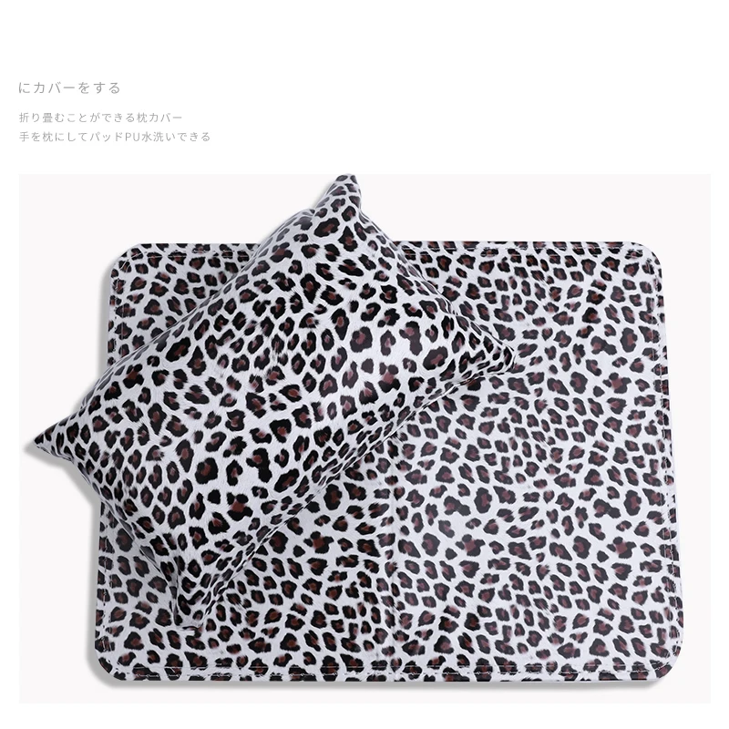 Artificial Leather Nail Art Hand Pillow Set Foldable Hand Holder Nail Table Mat Manicure Tool