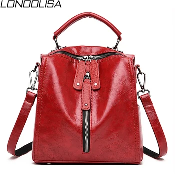 

New 3 In 1 Women Soft Leather Backpack Trend Bags for Teenage Girls Daily Travel Small Backpack Female Bagpack Mochila Feminina