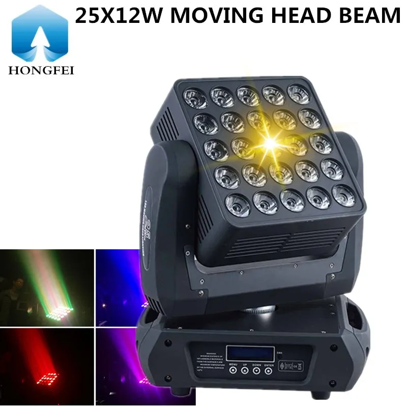 Светодиодный сценический светильник 25X12W RGBW светодиодный подвижный головной