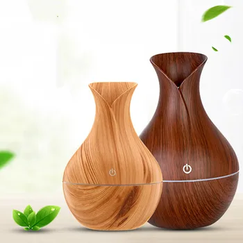 

saengQ USB Wood Grain Essential Oil Diffuser Ultrasonic Humidifier Household Aroma Diffuser Aromatherapy Mist Maker with LED