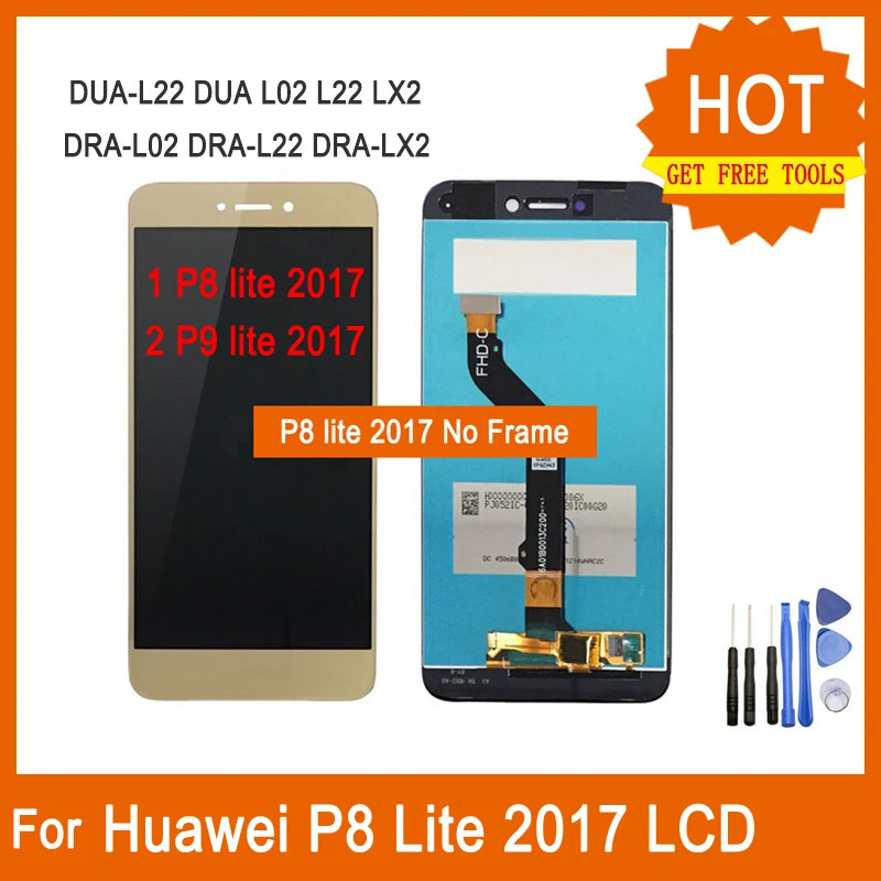 Для huawei P8 Lite 2017 дисплей 5 2 дюймов PRA LX1 LX2 LX3 LA1 сенсорный ЖК экран дигитайзер сборка