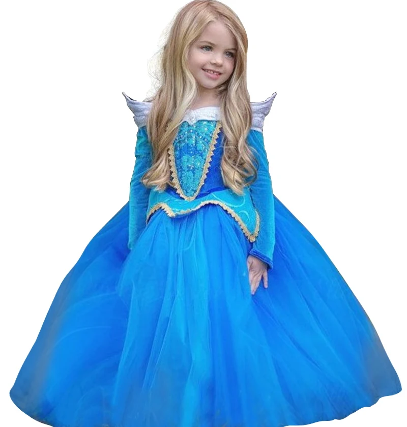 Fancy Princess Girl Dress Rapunzel Children Elsa Anna Birthday Costume Cinderella Sleeping Beauty Costumes Baby Girls Clothes - Цвет: 5