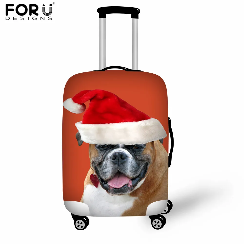 FORUDESIGNS, чехол для чемодана, эластичный Чехол для багажа, Рождественский узор для собак, чехол для чемодана 18-32 дюймов, пылезащитные чехлы - Цвет: YY1922