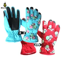 Ветрозащитные лыжные перчатки для детей от 2 до 5 лет, Детские флисовые теплые перчатки для катания на сноуборде, лыжах, зимних видов спорта на открытом воздухе, катания на коньках